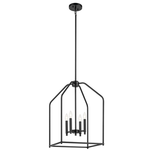 Kichler Madden 4 Light Foyer Pendant, Black - 52722BK
