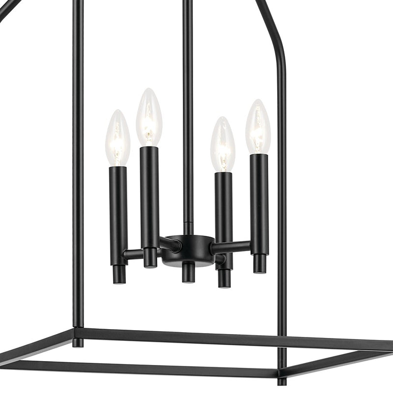 Kichler Madden 4 Light Foyer Pendant, Black