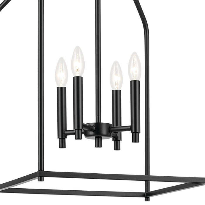 Kichler Madden 4 Light Foyer Pendant, Black