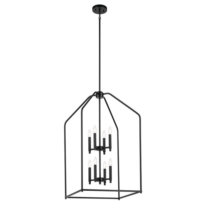 Kichler Madden 8 Light 20" Foyer Pendants, Black - 52723BK