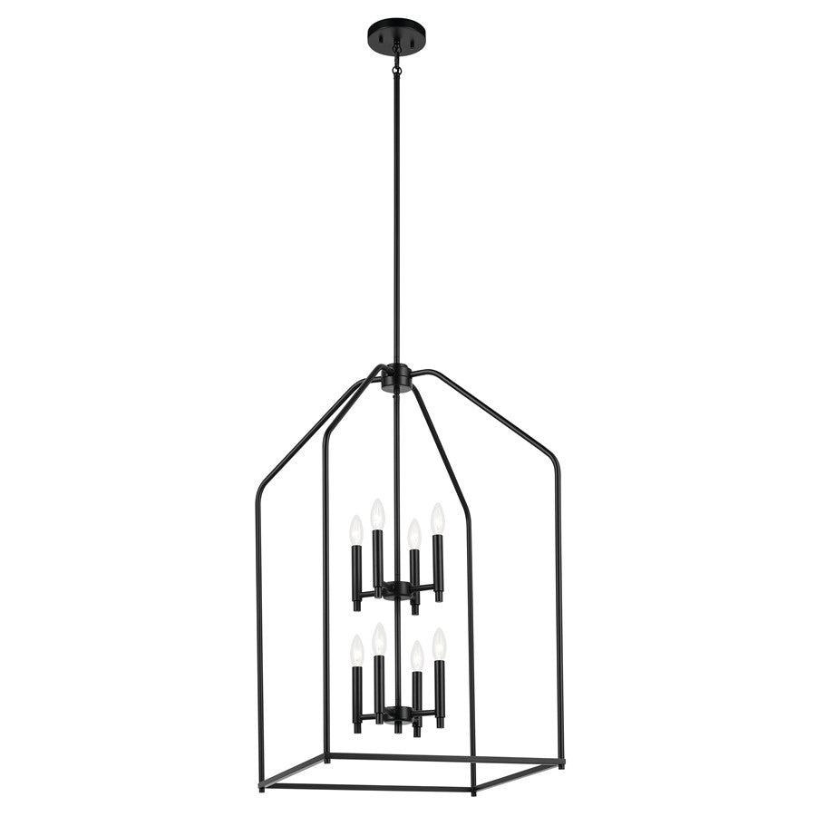 Kichler Madden 8 Light 20" Foyer Pendants, Black - 52723BK