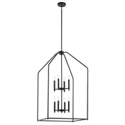 Kichler Madden 8 Light 24" Foyer Pendants, Black - 52724BK