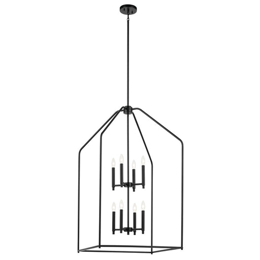 Kichler Madden 8 Light 24" Foyer Pendants, Black - 52724BK