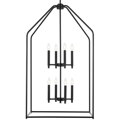 Kichler Madden 8 Light 24" Foyer Pendants, Black