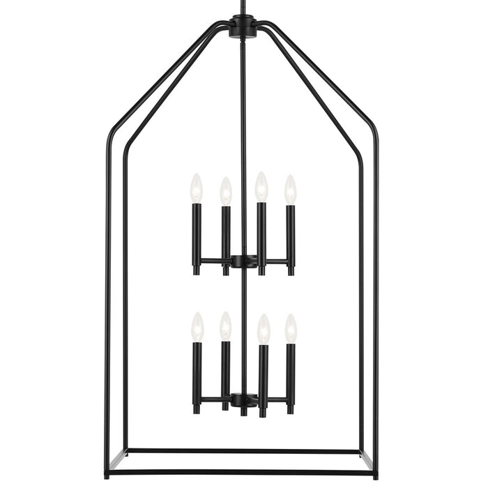 Kichler Madden 8 Light 24" Foyer Pendants, Black