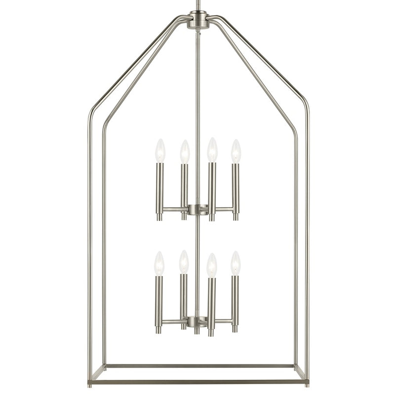 Kichler Madden 8 Light 24" Foyer Pendants, Brushed Nickel
