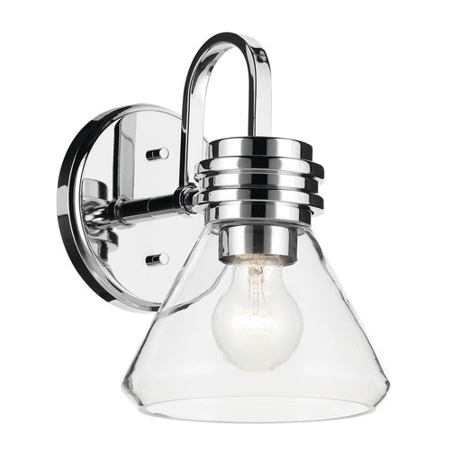 Kichler Farum 1 Light Wall Sconce, Chrome/Clear - 55153CHCLR