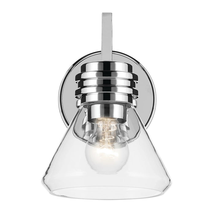 Kichler Farum 1 Light Wall Sconce, Chrome/Clear