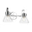 Kichler Farum 2 Light 19" Wall Mt Bath 2 Arm, Chrome/Clear - 55154CHCLR