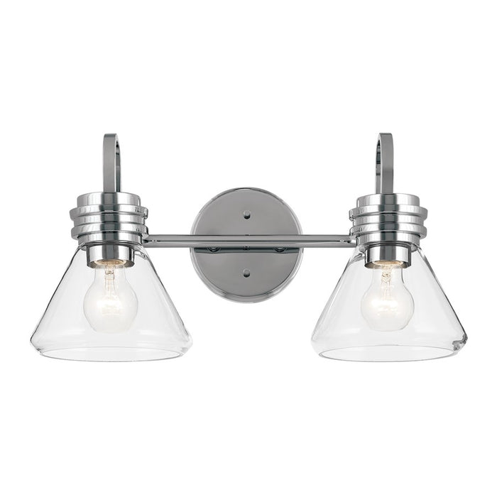 Kichler Farum 2 Light 19" Wall Mt Bath 2 Arm, Chrome/Clear
