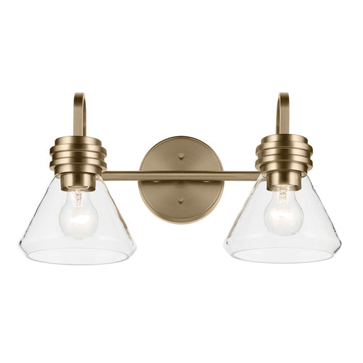 Kichler Farum 2 Light Wall Mt Bath 2 Arm, Champagne Bronze/Clear