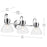 Kichler Farum 3 Light Wall Mt Bath 3 Arm, Chrome/Clear