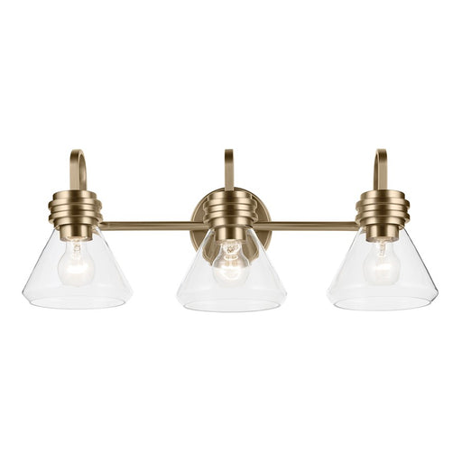 Kichler Farum 3 Light 26" Wall Mt Bath 3 Arm, Bronze/Clear