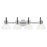 Kichler Farum 4 Light 34" Wall Mt Bath 4 Arm, Chrome/Clear