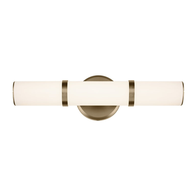 Kichler Rosh 1 Light 18" Wall Sconce, Champagne Bronze/White