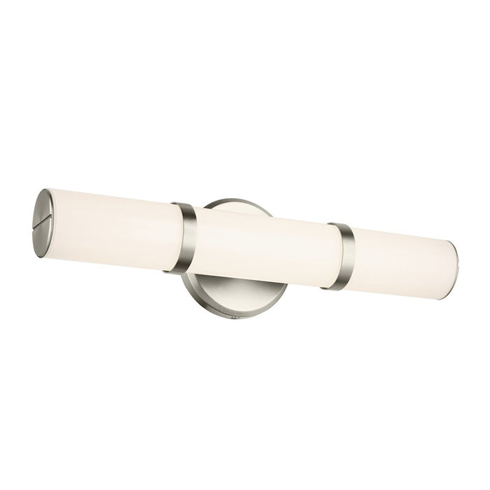 Kichler Rosh 1 Light Wall Sconce, Brushed Nickel/White - 55187NILED