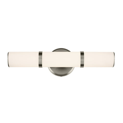 Kichler Rosh 1 Light Wall Sconce, Brushed Nickel/White