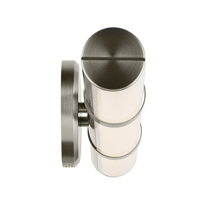 Kichler Rosh 1 Light Wall Sconce, Brushed Nickel/White