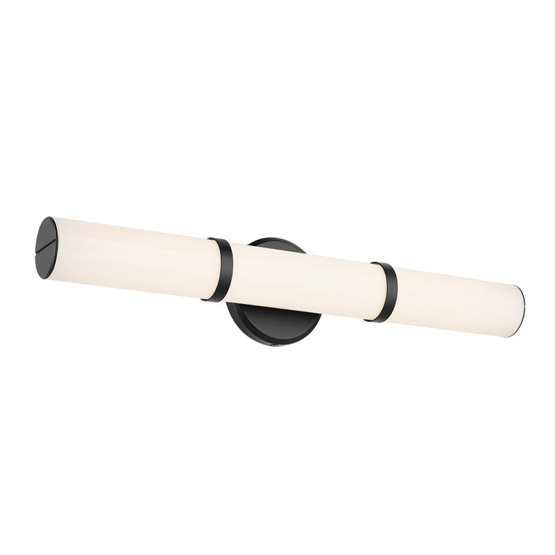 Kichler Rosh 1 Light 24" Linear Bath Medium, Black/White - 55188BKLED
