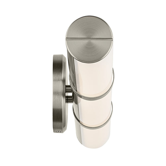 Kichler Rosh 1 Light Linear Bath Medium, Brushed Nickel/White