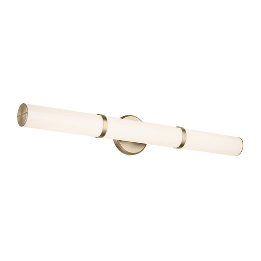 Kichler Rosh 1 Light Linear Bath, Champagne Bronze/White - 55189CPZLED