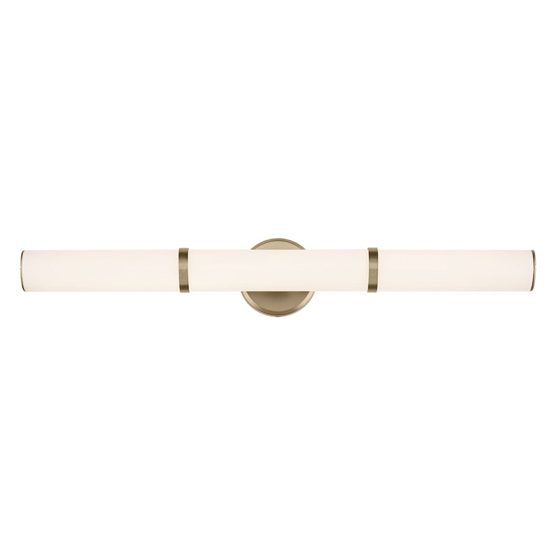 Kichler Rosh 1 Light Linear Bath, Champagne Bronze/White