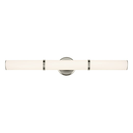 Kichler Rosh 1 Light Linear Bath Large, Brushed Nickel/White