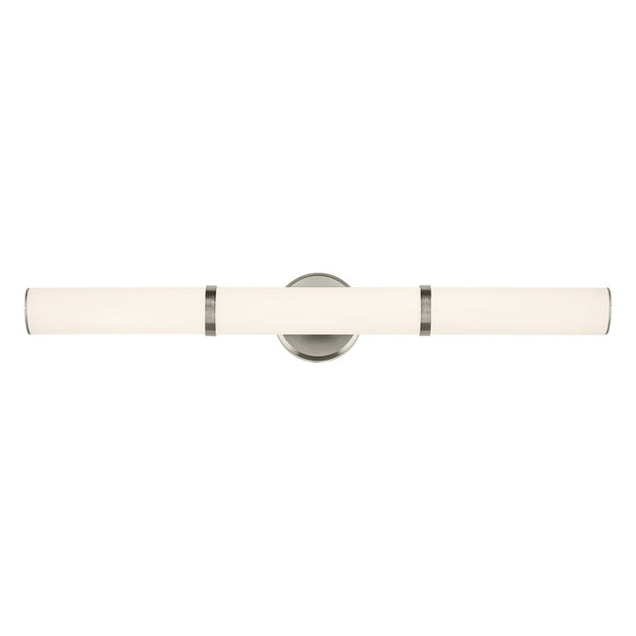 Kichler Rosh 1 Light Linear Bath Large, Brushed Nickel/White