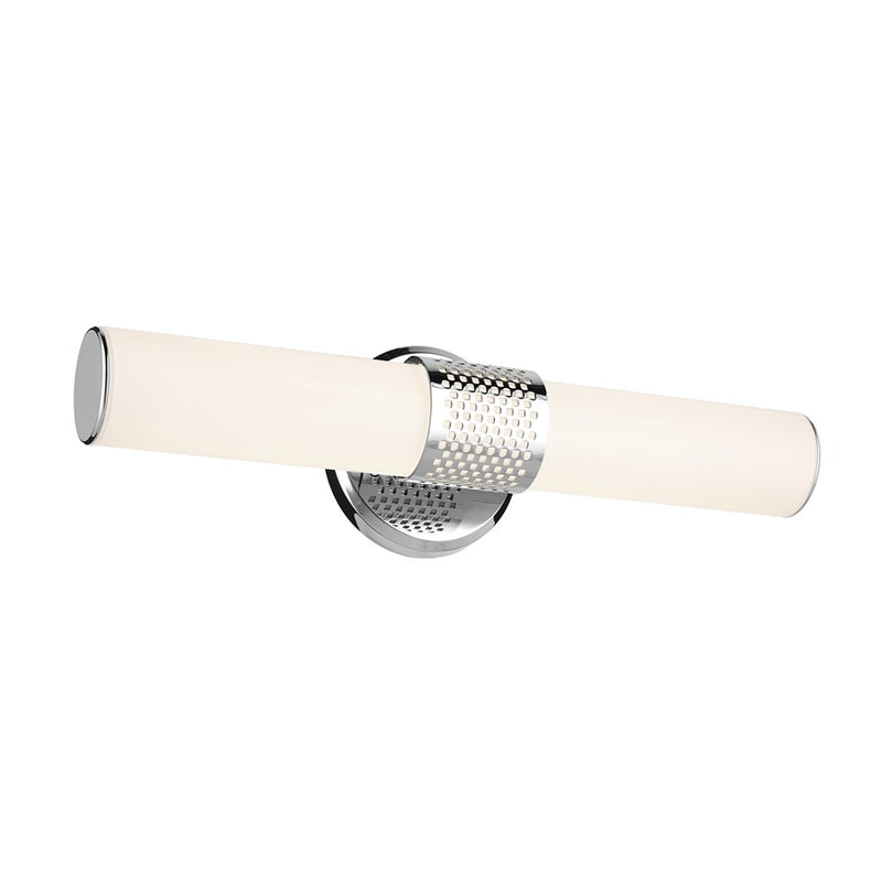 Kichler Sashi 1 Light 18" Wall Sconce, Chrome/White - 55191CHLED