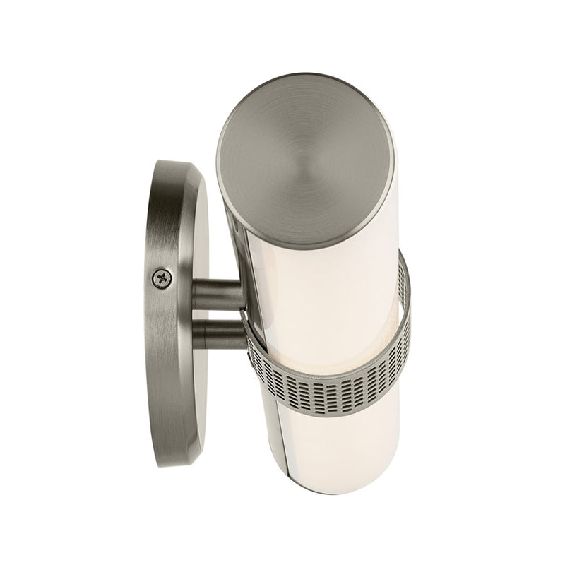 Kichler Sashi 1 Light 18" Wall Sconce, Brushed Nickel/White