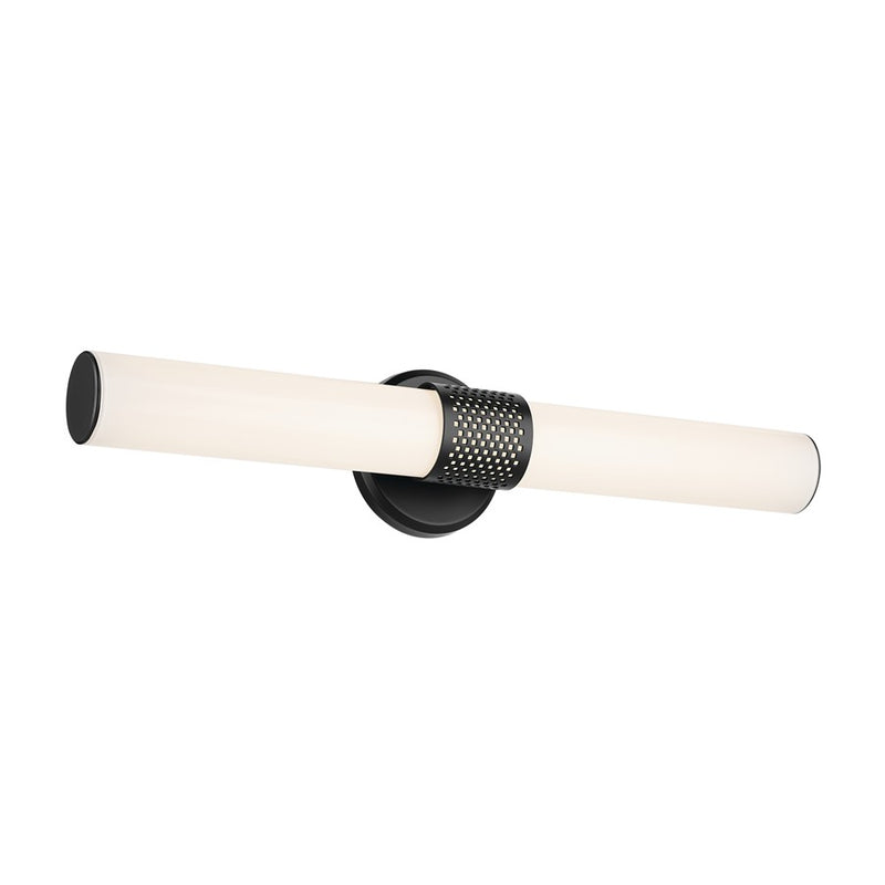Kichler Sashi 1 Light Linear Bath Medium, Black/White - 55192BKLED