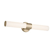 Kichler Sashi 1 Light Linear Bath Medium, Champagne Bronze/White - 55192CPZLED
