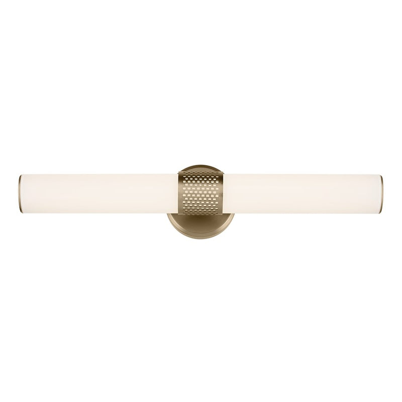 Kichler Sashi 1 Light Linear Bath Medium, Champagne Bronze/White
