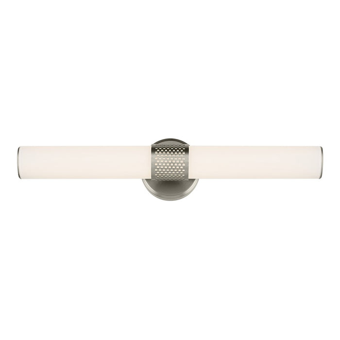 Kichler Sashi 1 Light 24" Linear Bath, Brushed Nickel/White