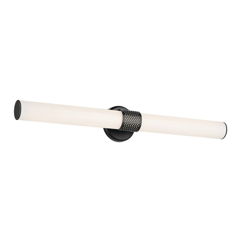 Kichler Sashi 1 Light Linear Bath Large, Black/White - 55193BKLED
