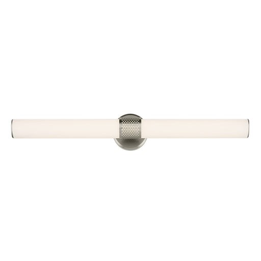 Kichler Sashi 1 Light 32" Linear Bath, Brushed Nickel/White