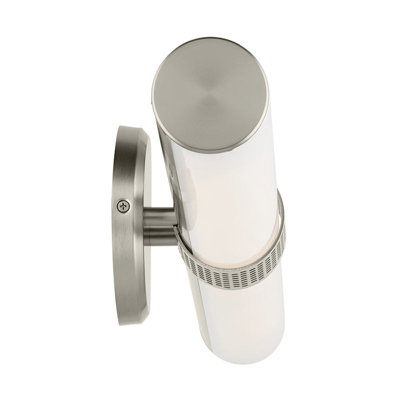 Kichler Sashi 1 Light 32" Linear Bath, Brushed Nickel/White