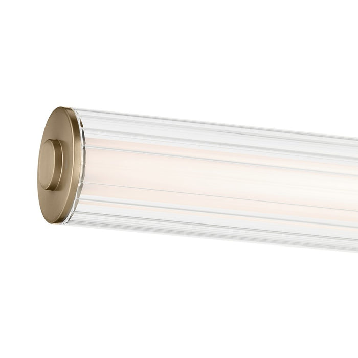 Kichler Laurene 2 Light 27" Linear Bath, Bronze/Clear Fluted