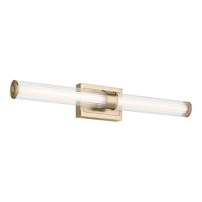Kichler Laurene 2 Light 31" Linear Bath Large, Bronze/Clear Fluted - 55197CPZLED