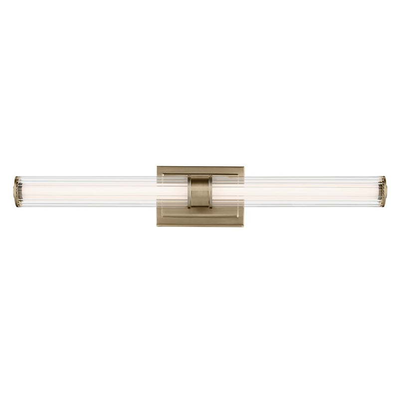 Kichler Laurene 2 Light 31" Linear Bath Large, Bronze/Clear Fluted