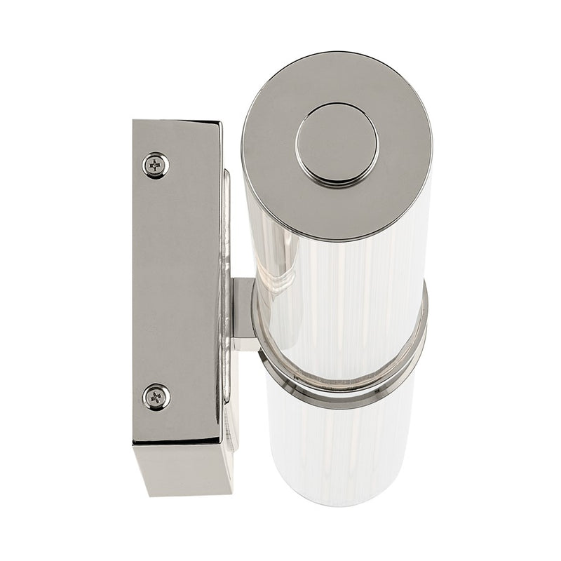 Kichler Laurene 2 Light 31" Linear Bath Large, Nickel/Clear Fluted