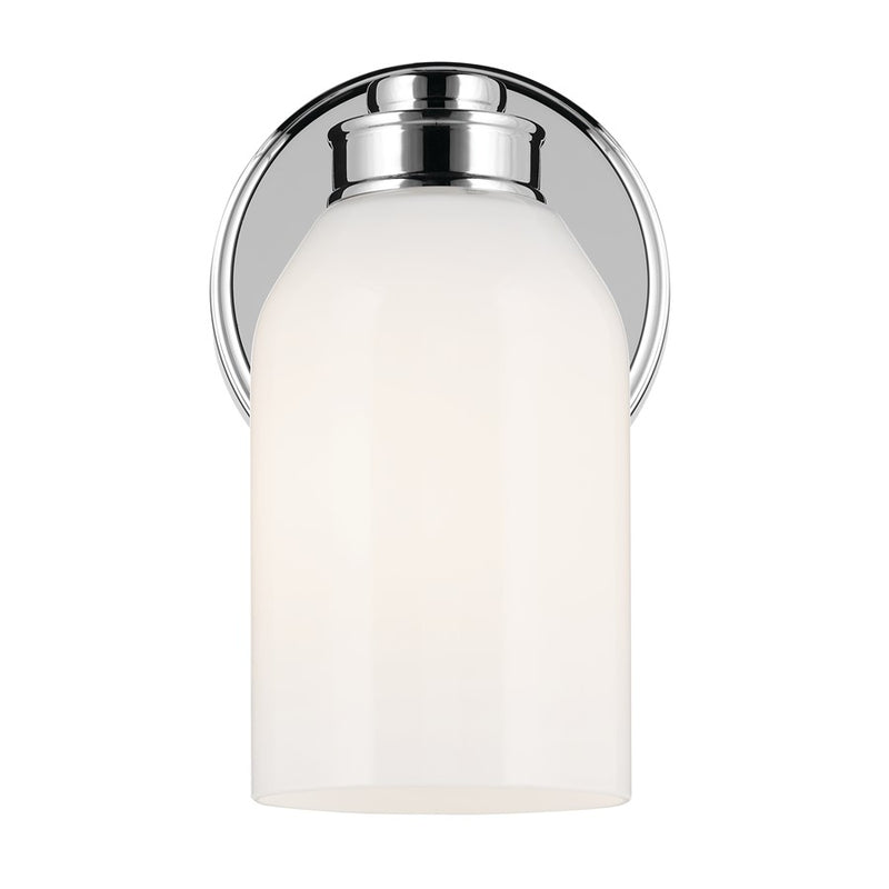 Kichler Shae 1 Light 8" Wall Sconce, Chrome/Cased Opal