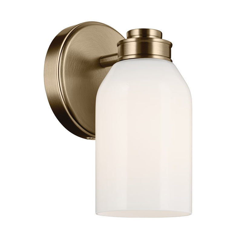 Kichler Shae 1 Light Wall Sconce, Champagne Bronze/Cased Opal - 55200CPZ