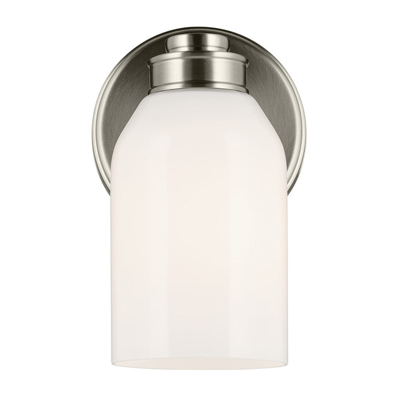Kichler Shae 1 Light 8" Wall Sconce, Brushed Nickel/Cased Opal