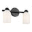 Kichler Shae 2 Light Wall Mt Bath 2 Arm, Black/Cased Opal - 55201BK