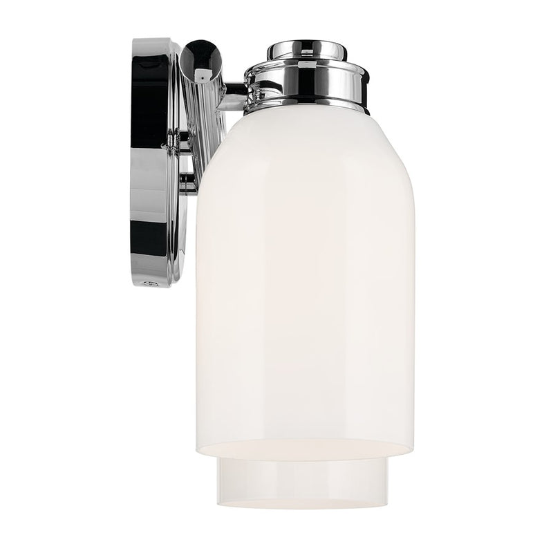 Kichler Shae 15in 2-Light Bath Vanity | Modern Chrome & Cased Opal Glass | Bathroom Vanity & Mirror Side Light | 120V, E26 Socket, Dimmable | Model 55201CH