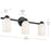 Kichler Shae 3 Light Wall Mt Bath 3 Arm, Black/Cased Opal