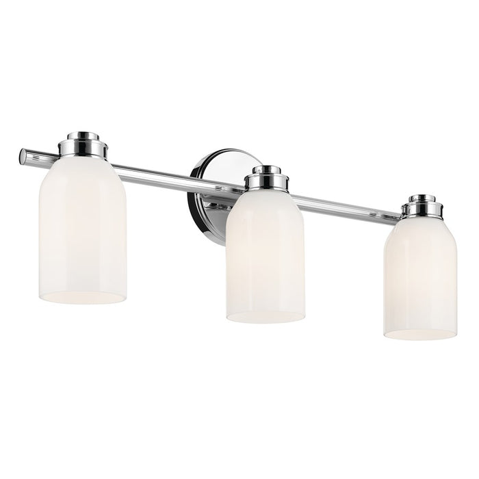 Kichler Shae 3 Light 24" Wall Mt Bath 3 Arm, Chrome/Cased Opal - 55202CH