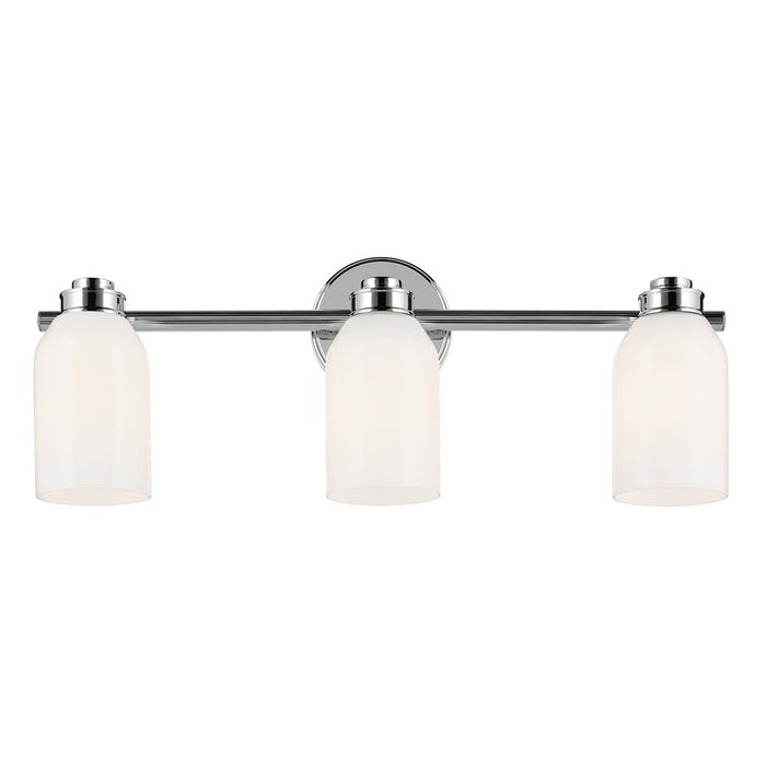 Kichler Shae 3 Light 24" Wall Mt Bath 3 Arm, Chrome/Cased Opal