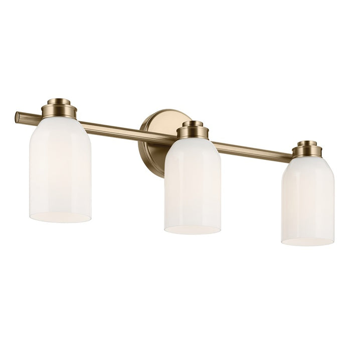 Kichler Shae 3 Light Wall Mt Bath 3 Arm, Champagne Bronze/Cased Opal - 55202CPZ